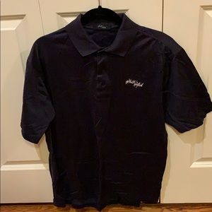 White Witch Navy Blue Golf Polo - Size S